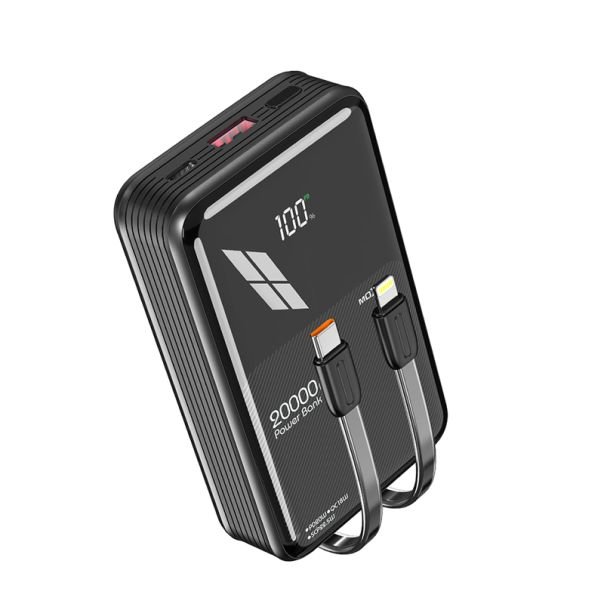 Power bank 20.000 Moxom With cable